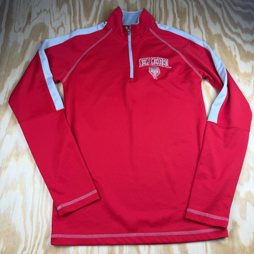 Rivalry Threads New Mexico Lobos Mens Small Red Quarter Zip Pullover Mesh Top